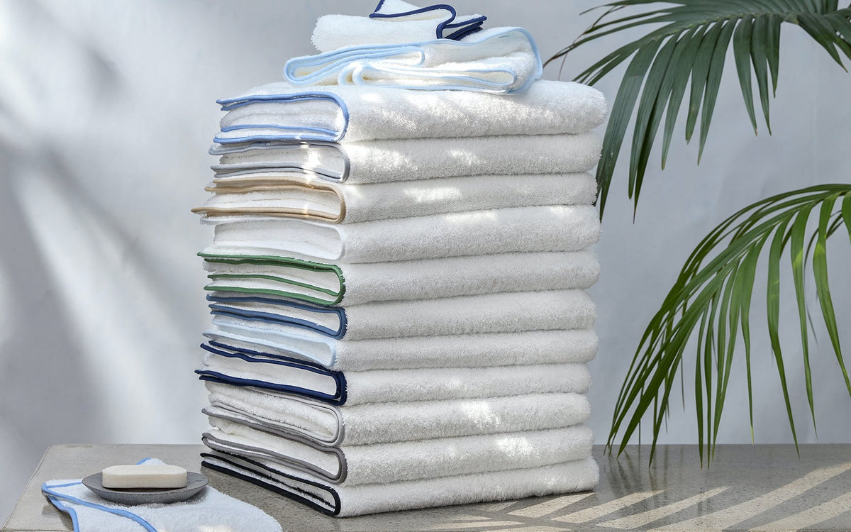 Cairo Towels - White &amp; Pool