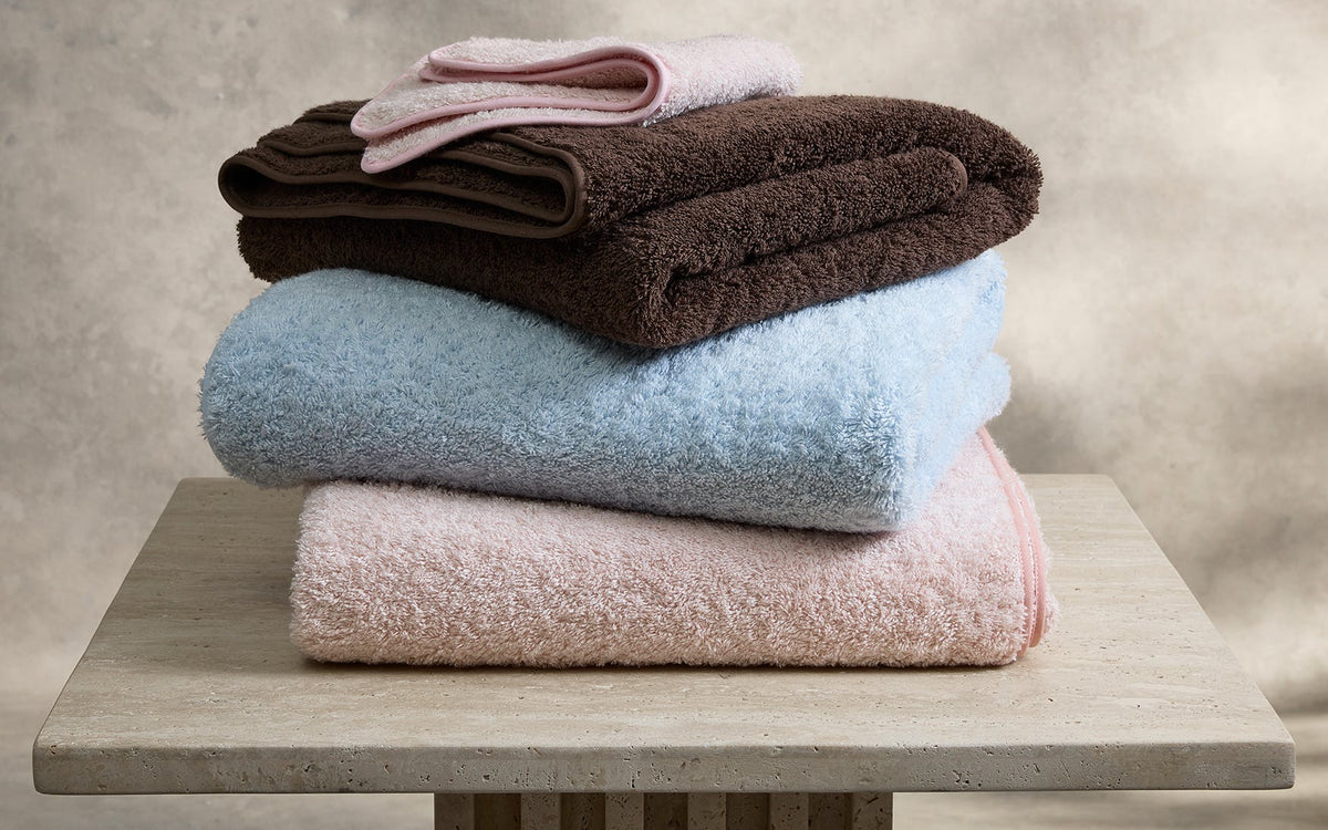 Cairo Towels - White &amp; Azure