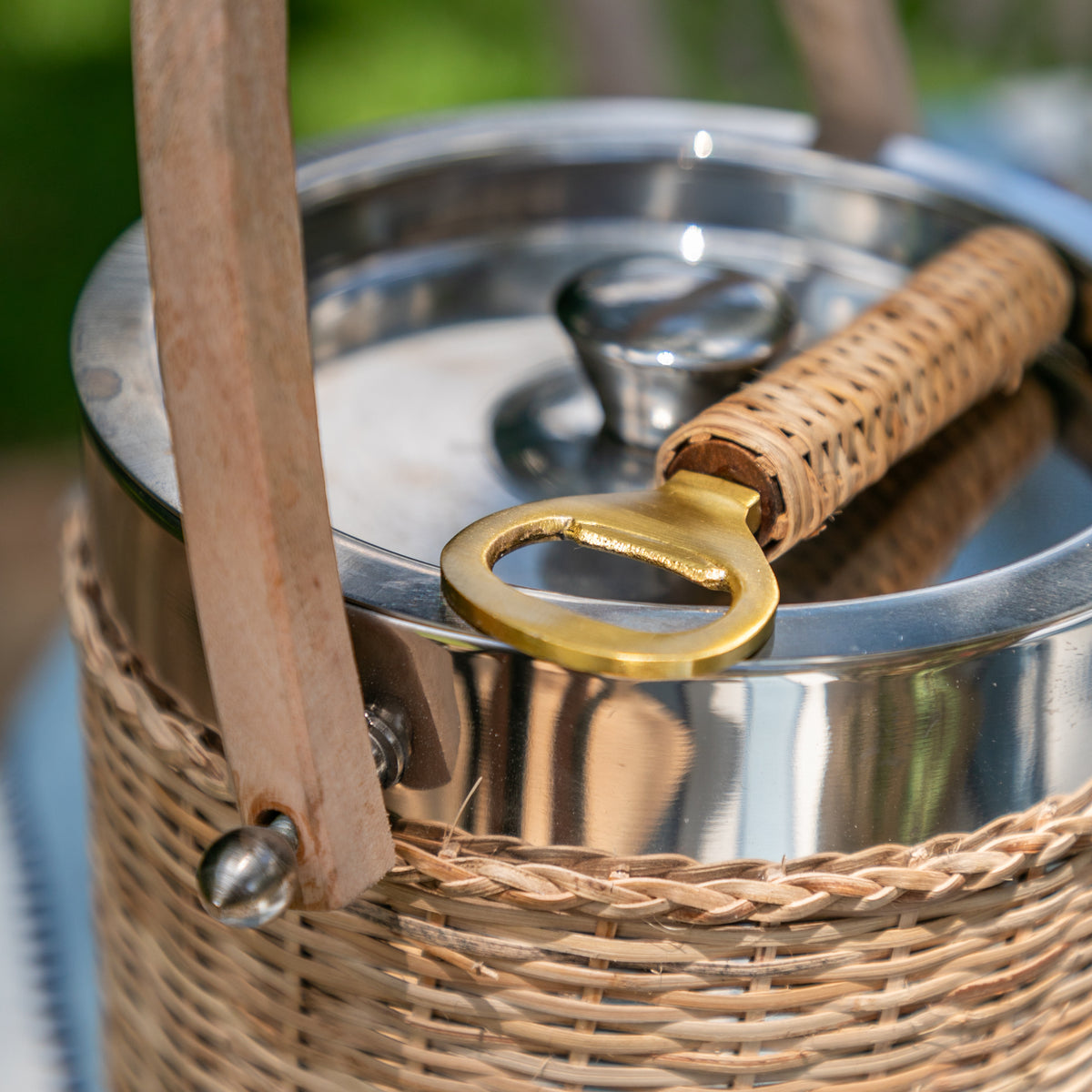 Brass and Bamboo Bottle Opener