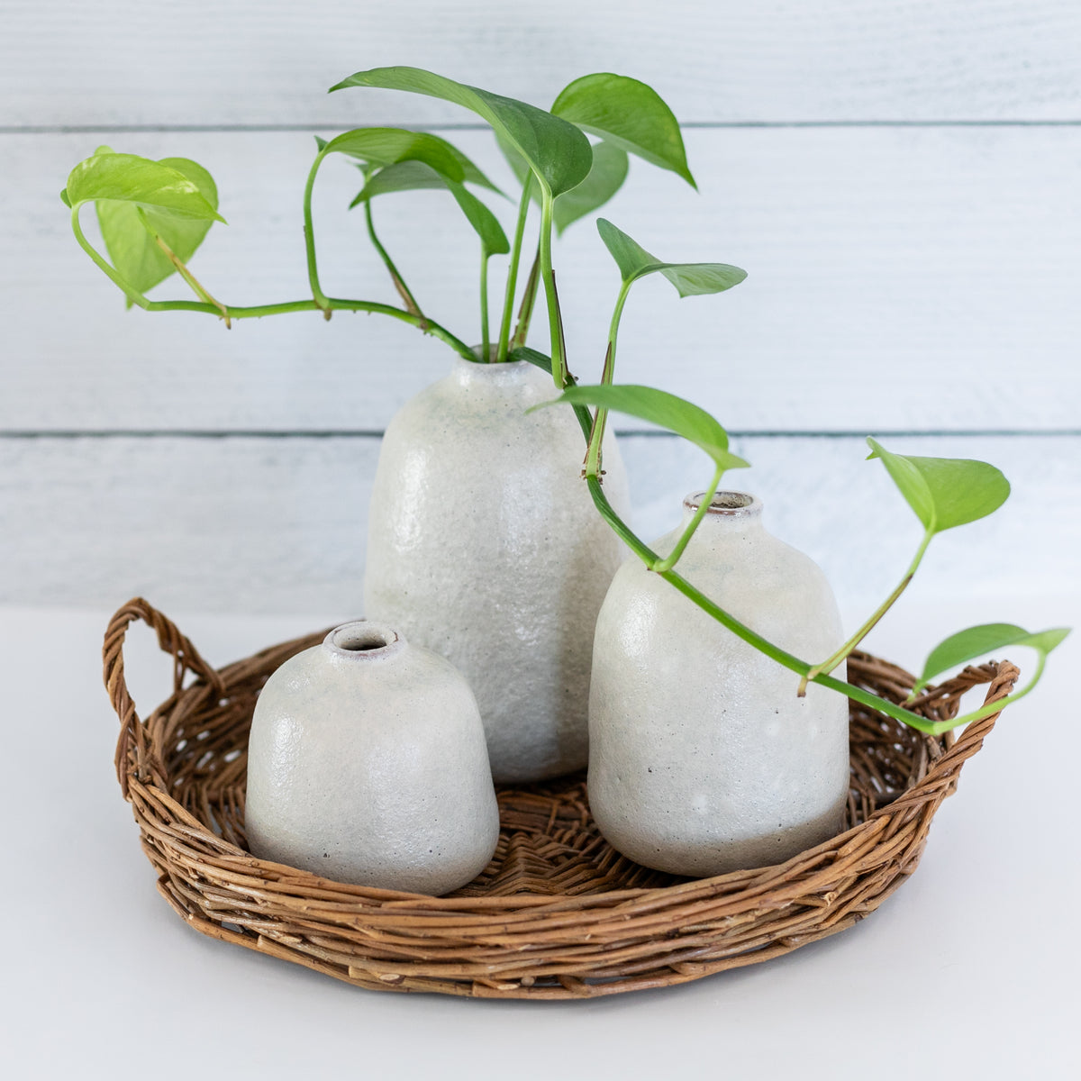 Grey Sand Vases (Set of 3)