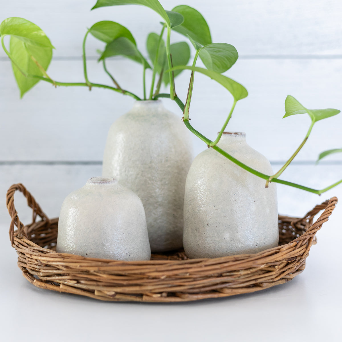 Grey Sand Vases (Set of 3)