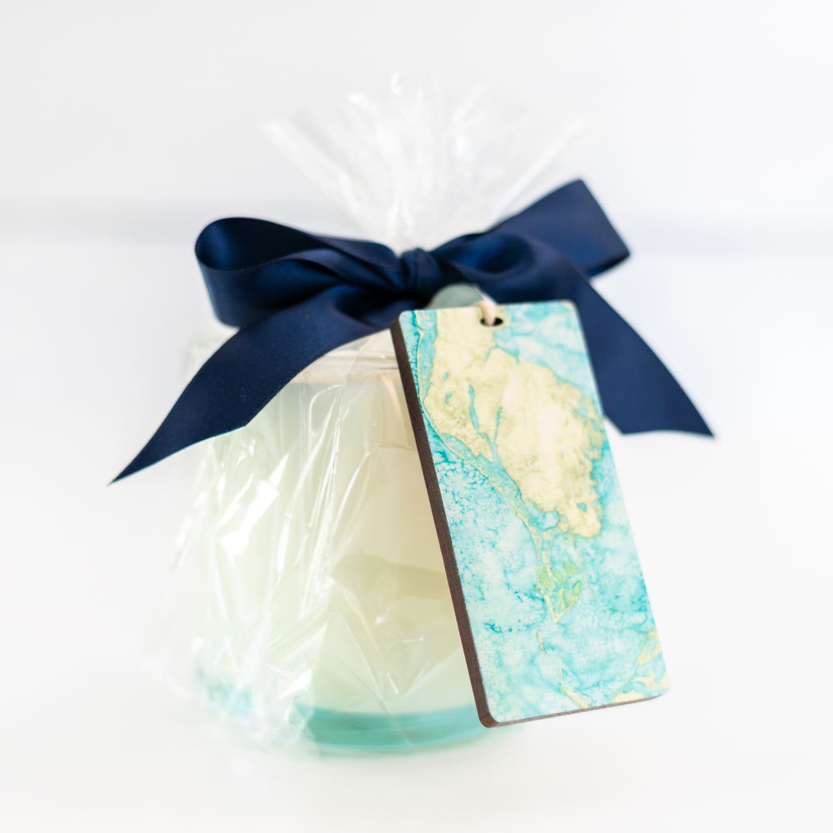 Orange Bergamot Candle &amp; Watercolor Map Ornament