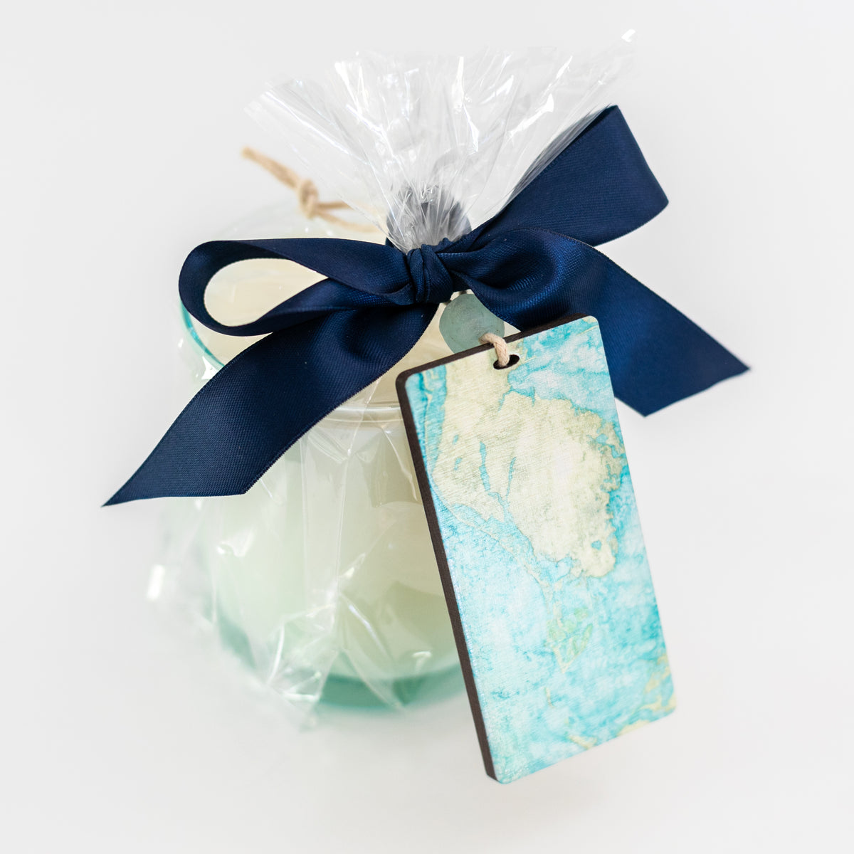 Orange Bergamot Candle &amp; Watercolor Map Ornament