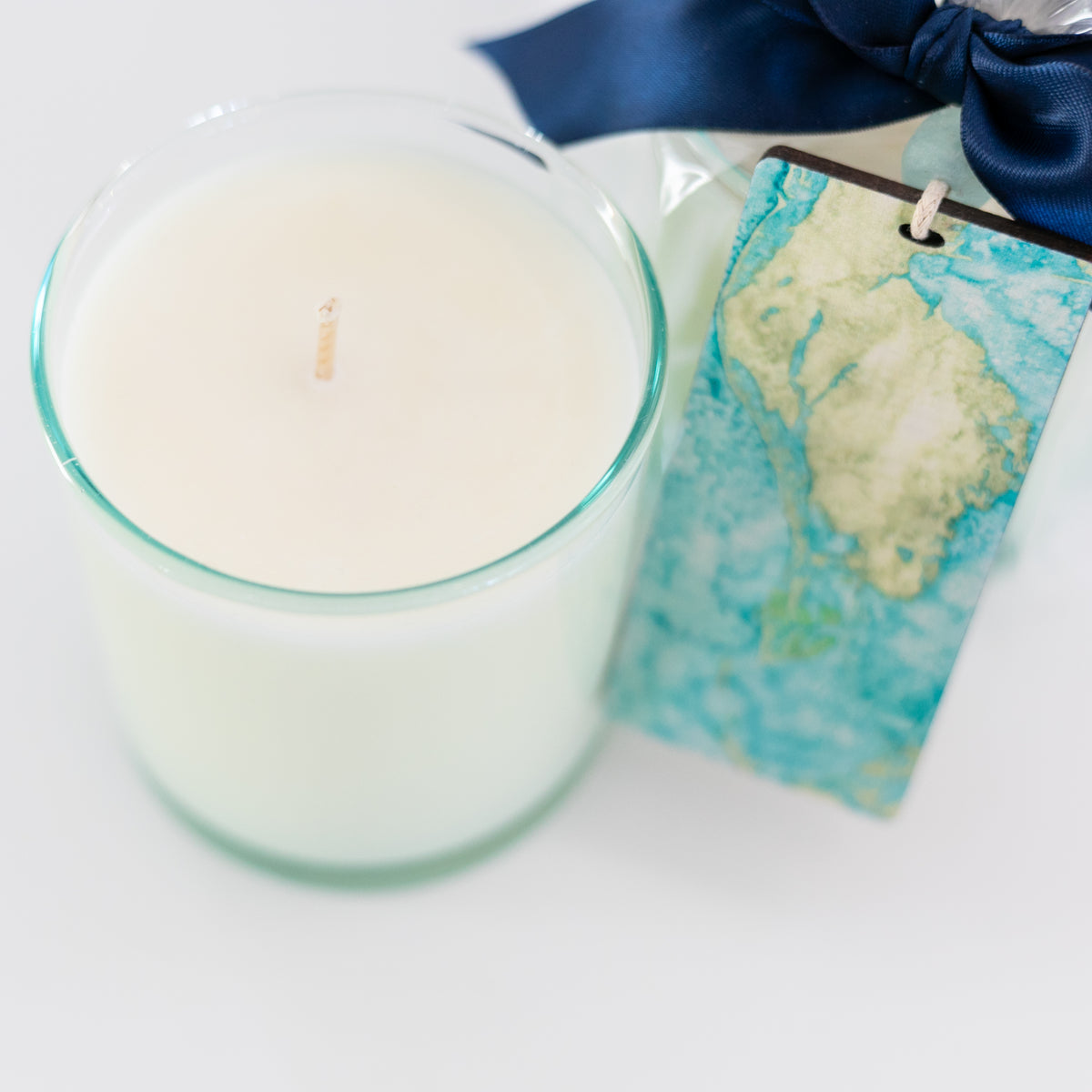 Orange Bergamot Candle &amp; Watercolor Map Ornament