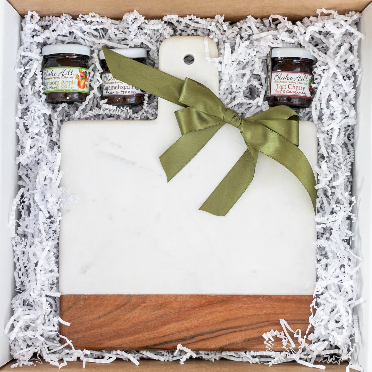 Marble &amp; Wood Board with Jam Sampler