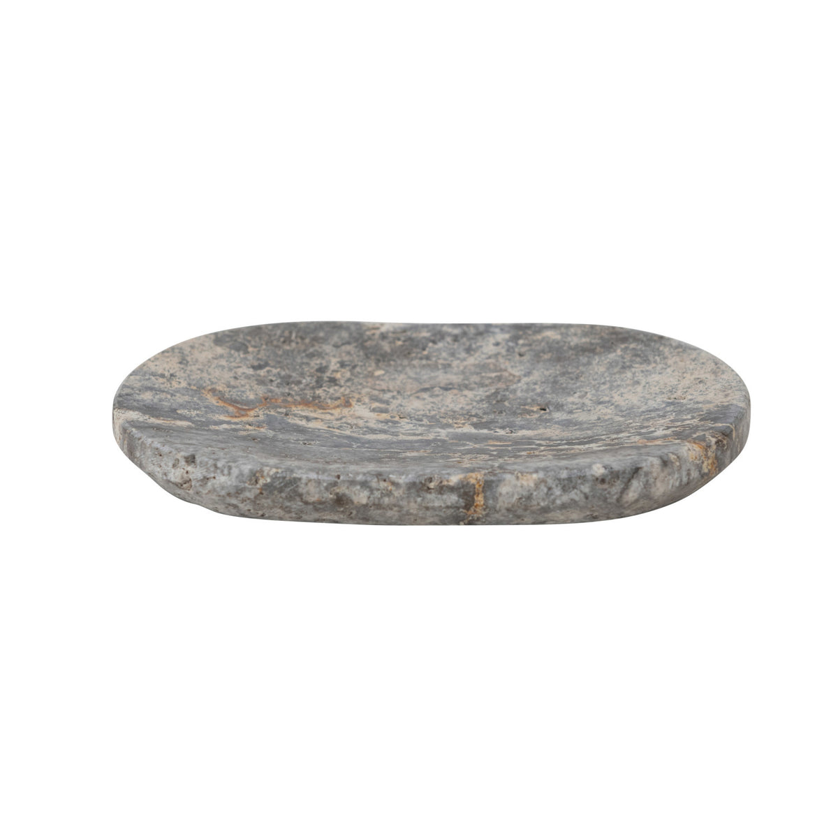 Grey Travertine Soap Dish