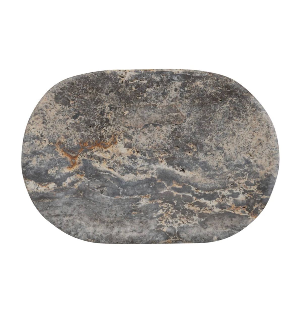 Grey Travertine Soap Dish