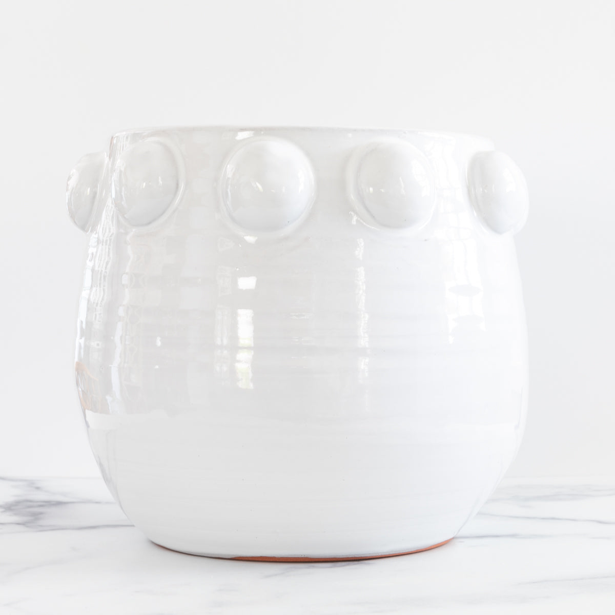 White Terracotta Planter