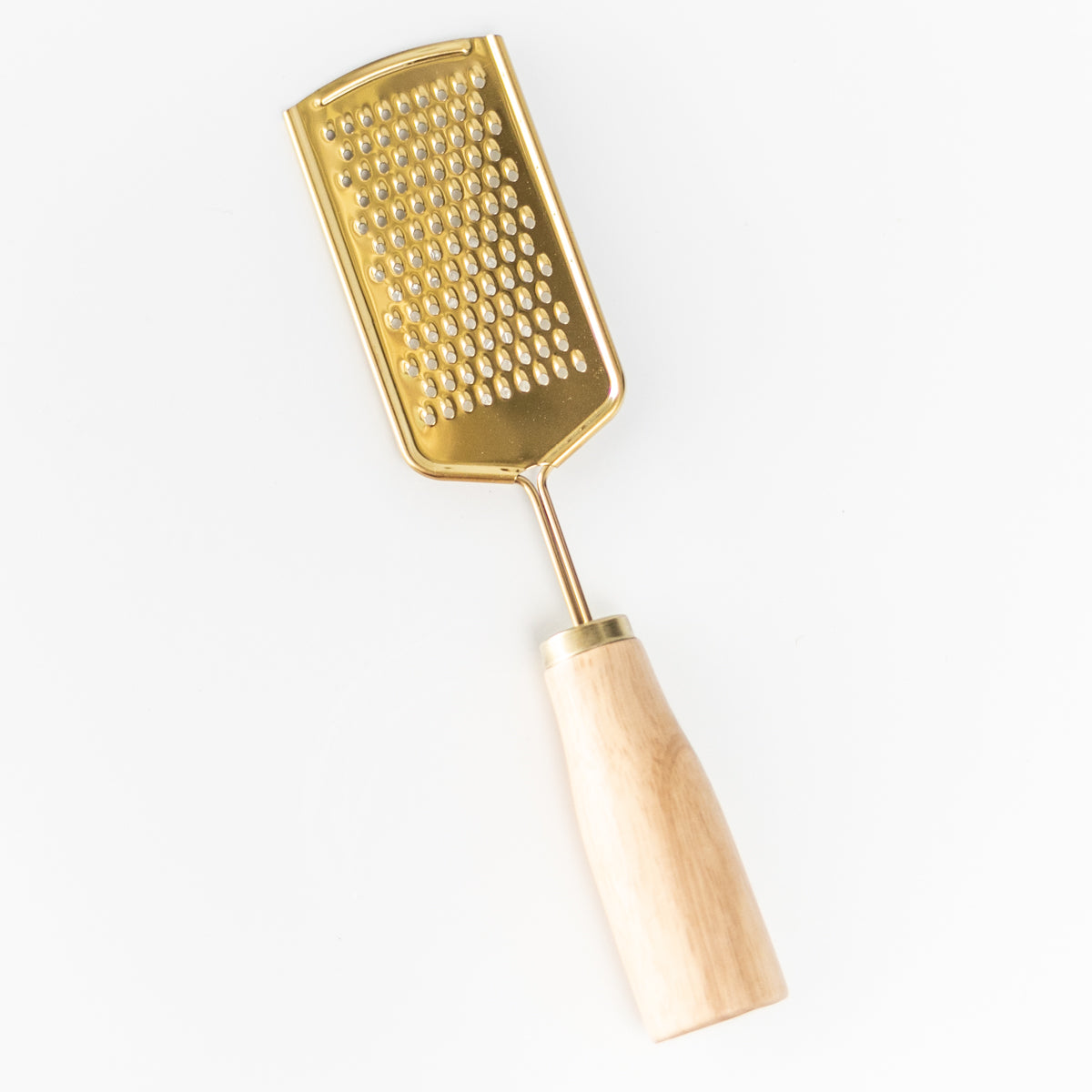 Gold Stainless Steel Grater Wood Handle