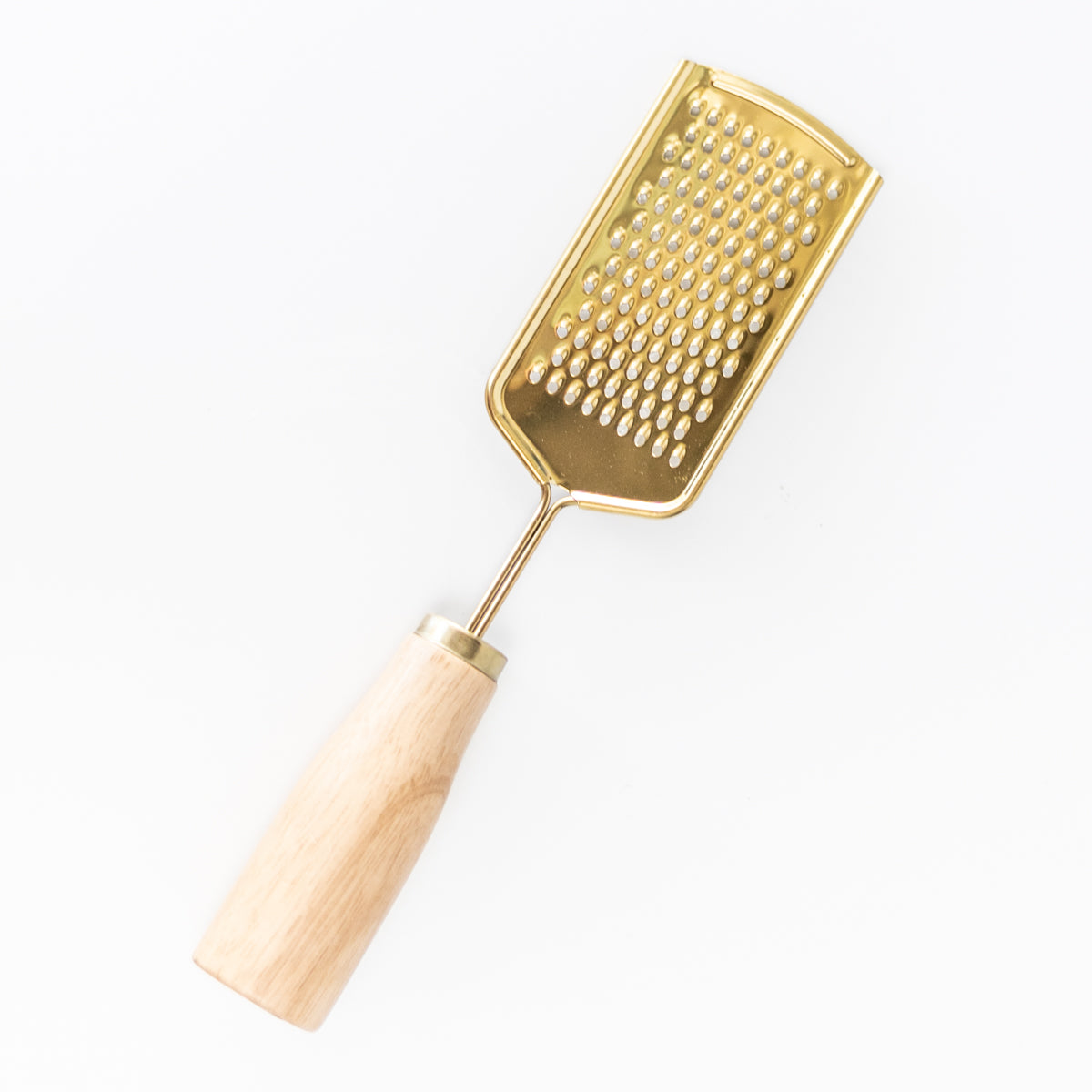 Gold Stainless Steel Grater Wood Handle