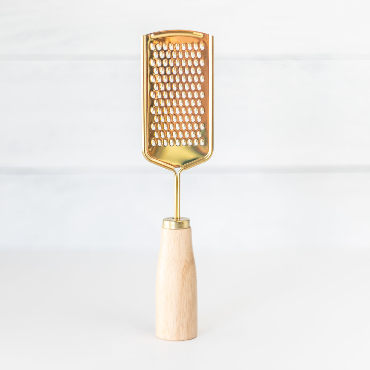 Gold Stainless Steel Grater Wood Handle
