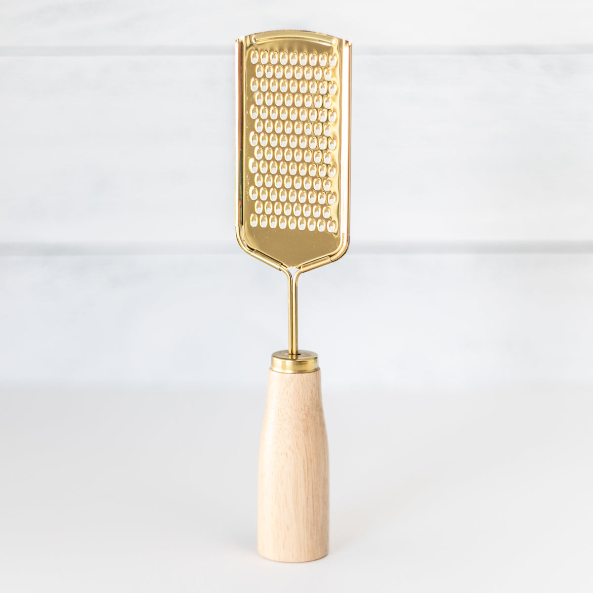 Gold Stainless Steel Grater Wood Handle