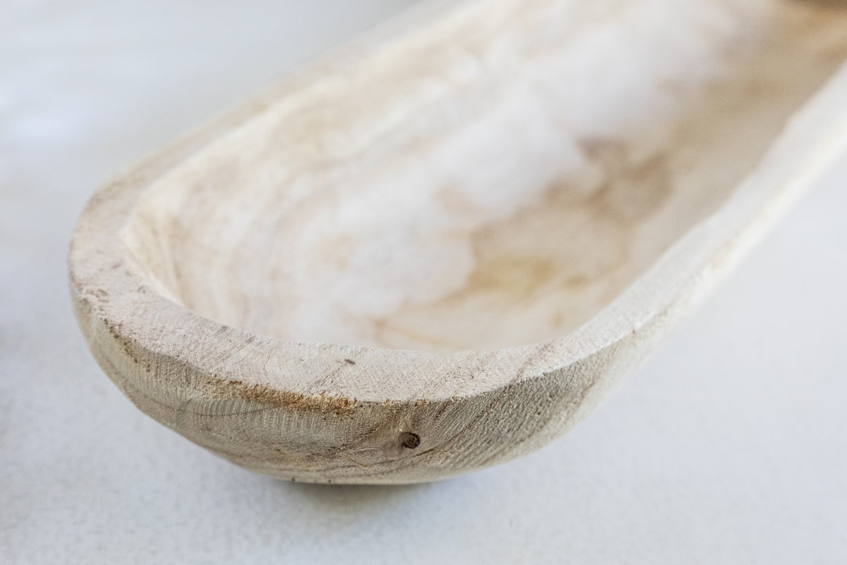 Long Oval Wood Bowl