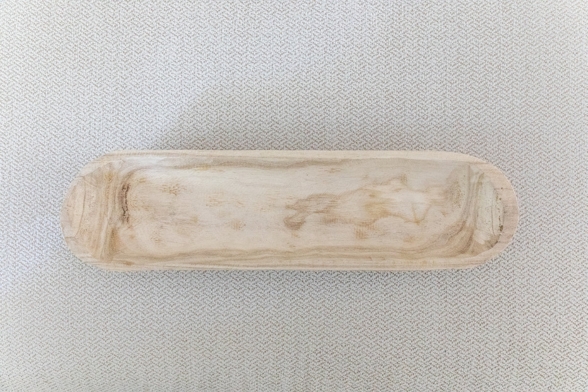 Long Oval Wood Bowl