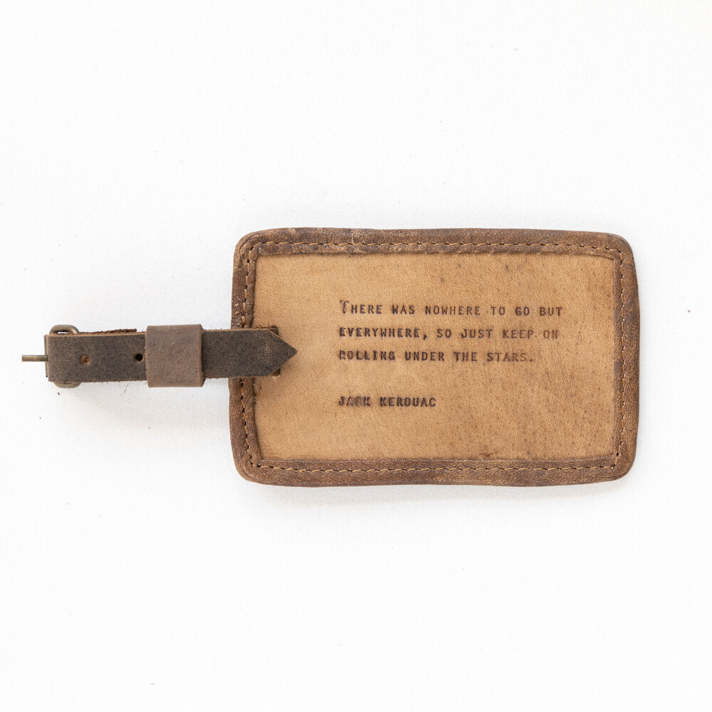 Jack Kerouac Leather Luggage Tag