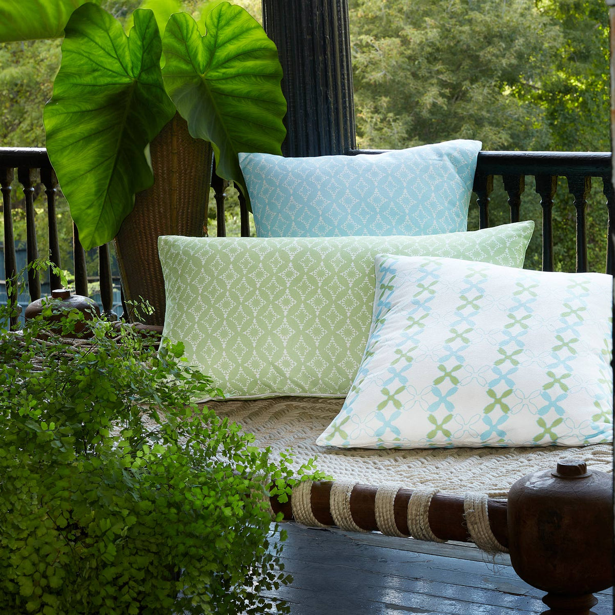 Green outdoor throw pillows top