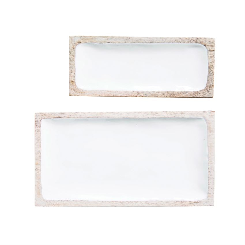 White enamel tray