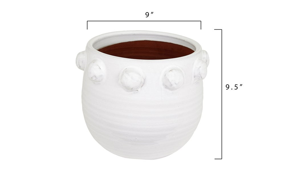 White Terracotta Planter