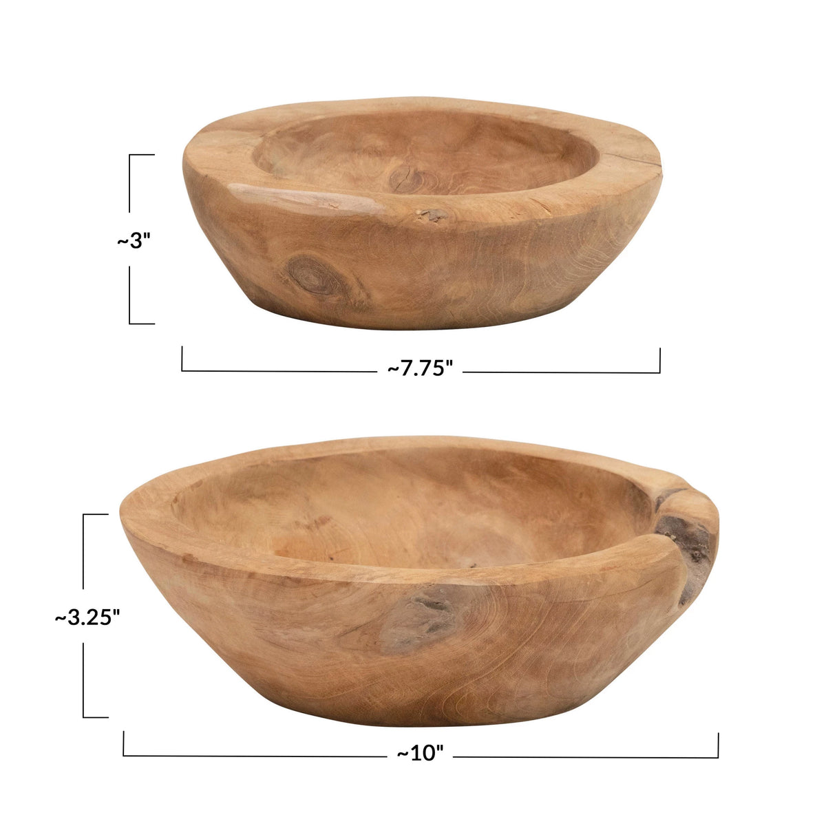 Teak Fruit Bowl