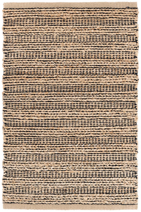 Simba Black Woven Jute Rug