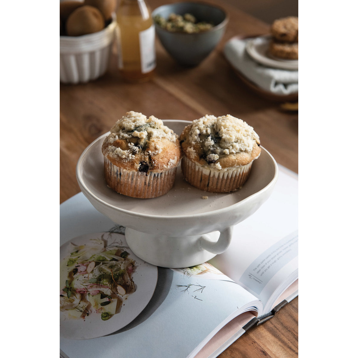 Footed Stoneware Bowl