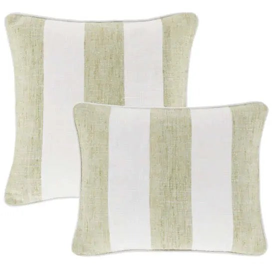 Soft Green Stripe Indoor Outdoor Pillow